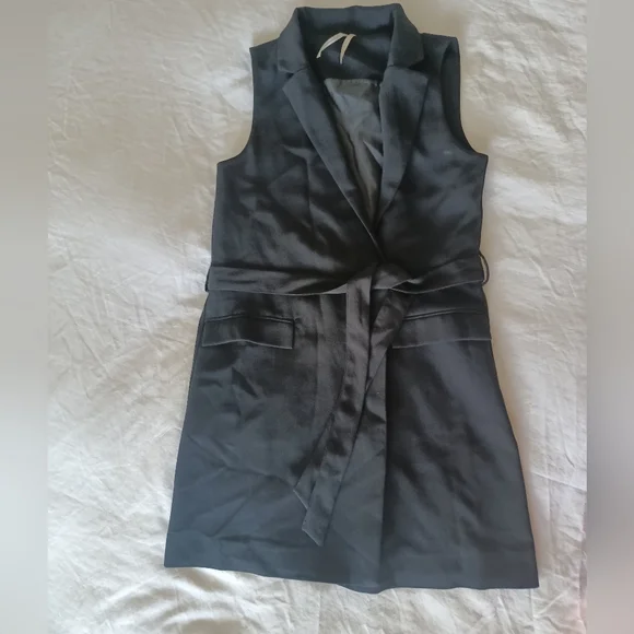 Anthropologie Mini Dress | Black Vest | Sleeveless Blazer | Size XS| - Picture 3 of 14